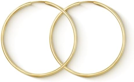 Creolen 585 Gold 50mm Damen - Ohrringe Gelbgold Breit 2mm und 333 375 750