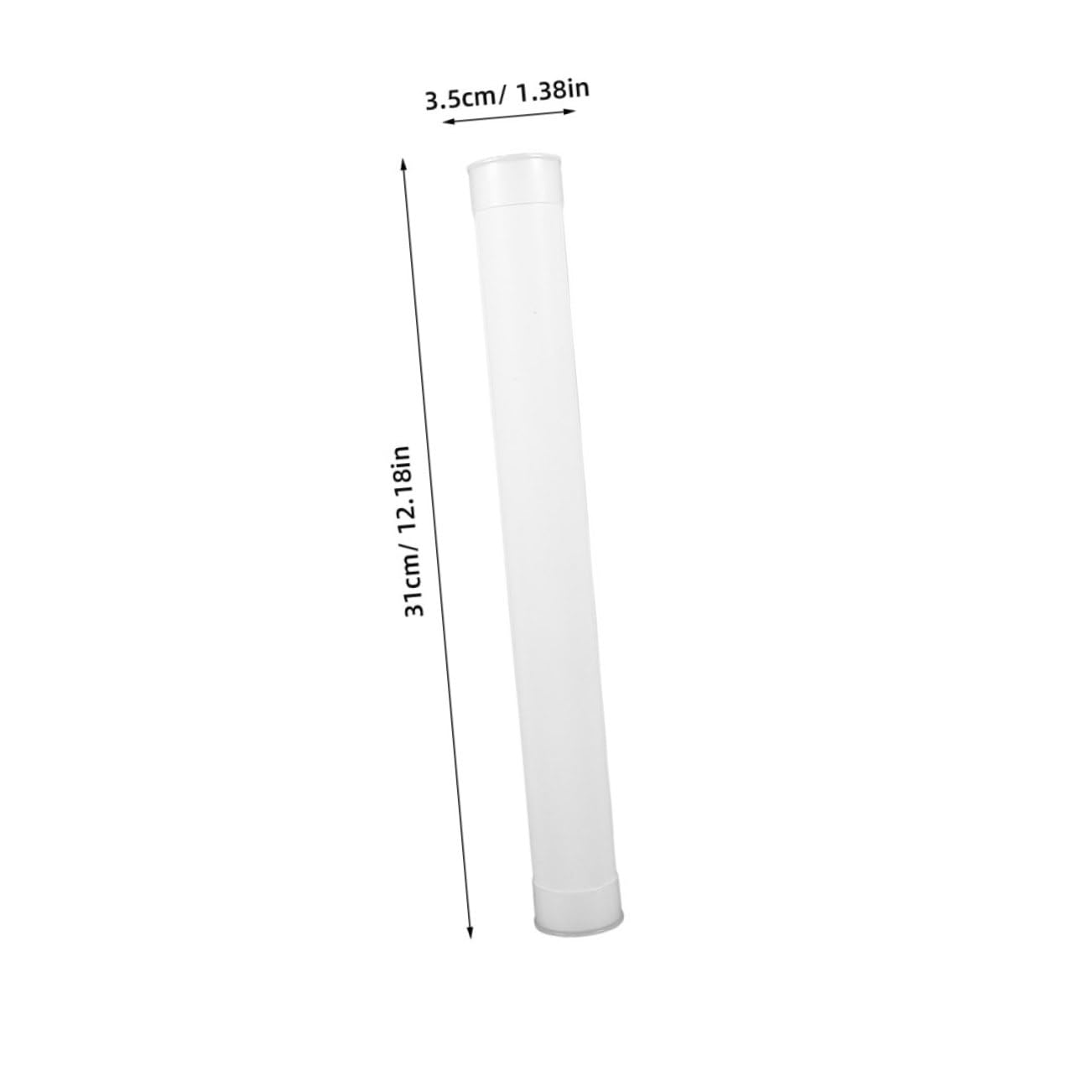 MUCKLILY Lightweight Plastic Round Tube Cap Storage Mailing Tube for Concert Poster Pencil and Artwork 3.5x31cm
