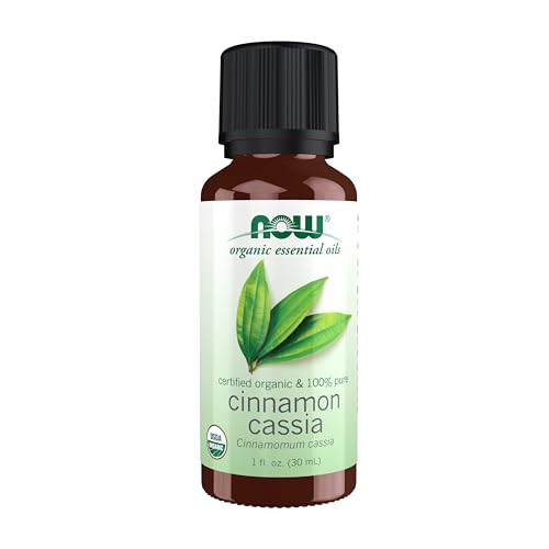 NOW Essential Oils, Organic Cinnamon Cassia Oil, Warming Aro