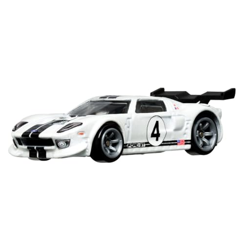Image of Mattel Hot Wheels Premium Speed Machines Ford Gt For 3 Years & Above By Small Clap (White)