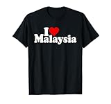 Style de texte blanc. I LOVE HEART MALAYSIA CULTURE MALAY T-Shirt