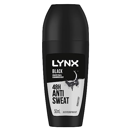 Lynx Black Frozen Pear & Cedarwood Scent 48Hr Antiperspirant Roll On Deodorant 50 ml