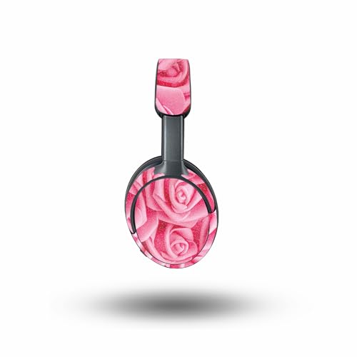 Image of MightySkins Glossy Glitter Skin Compatible with Bose QuietComfort Ultra - Super Pink Roses | Protective, Durable High-Gloss Glitter Finish | Easy to Apply