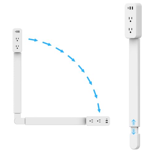 Extensión retráctil de 35 pulgadas con enchufe giratorio 180° miniatura 1