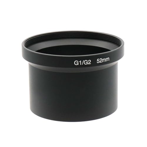 Tubo adaptador de lente de aluminio de 52 mm para cámaras Canon PowerShot G1 / G2 – Compatible con filtros UV, CPL, macro, estrella y lentes gran angular miniatura 2