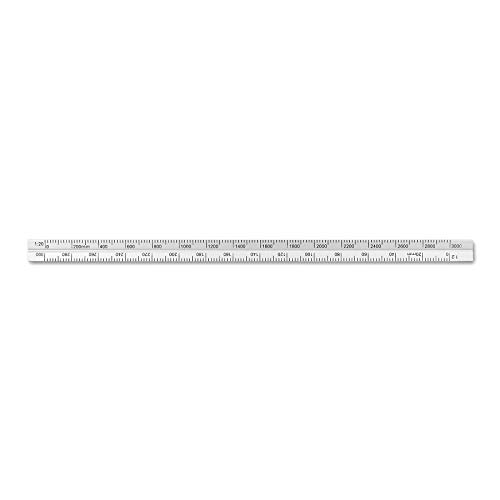 Image of Alumicolor Aluminum Engineer Metric Pocket Scale, 15CM, Silver