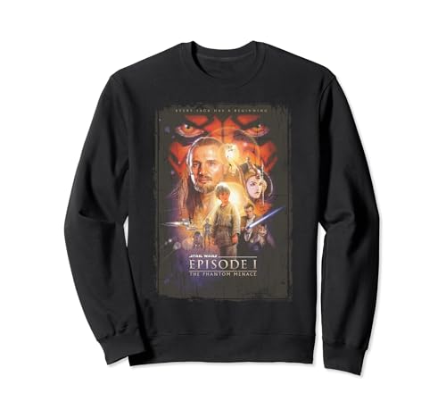 Sweatshirt Star Wars The Phantom Menace avec imprimé effet vieilli premium