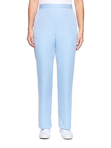 Alfred Dunner Women's Daydreamer Solid Microfiber Pants - Medium Length
