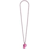 Amscan Whistle Bead Necklace Sports Party Noisemakers Accessory, 1, Pink