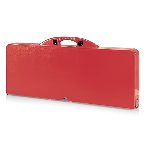 Image of Picnic TIME Portable Folding Picnic Table with Seats for 4, Collapsible Aluminum Table with Benches & Umbrella Hole, Lightweight Foldable Table for Camping, Travel, Backyard, Tailgating | with Umbrella Hole