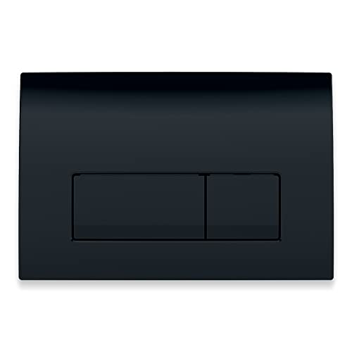 BADLAND WC Set – Geberit Duofix Basic UP100 Vorwandelement + Wand-WC Desna in Weiß + Betätigungsplatte Delta50 Schwarz + Slim WC-Sitz mit Soft-Close + Schallschutzmatte – Bild 5