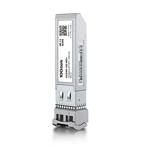 Image of Industrial Grade 10GBase-SR SFP+ Transceiver, 10G 850nm MMF, up to 300 Meters, Compatible with Cisco SFP-10G-SR, Meraki MA-SFP-10GB-SR, Ubiquiti UniFi UF-MM-10G, Fortinet, Netgear and More,2 Pack