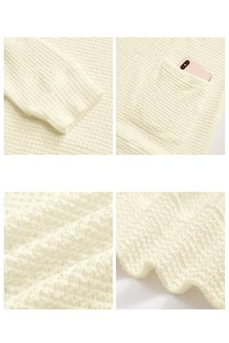 Image of STYLEWORD Women's Fashion Cardigan Sweater Lightweight Open Front Long Casual Beach Kimonos Outfits with Pockets