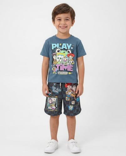 Image of Disney Pixar Boys' Athletic 2-Piece T-Shirt and Shorts Set Toddler to Big Kid