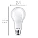 Philips LED 100W A21 2-Pack Ultra Definition Soft White (2700K) 1600 Lumen (13.5W = 100W) Dimmable Frosted Flicker-Free Light Bulbs