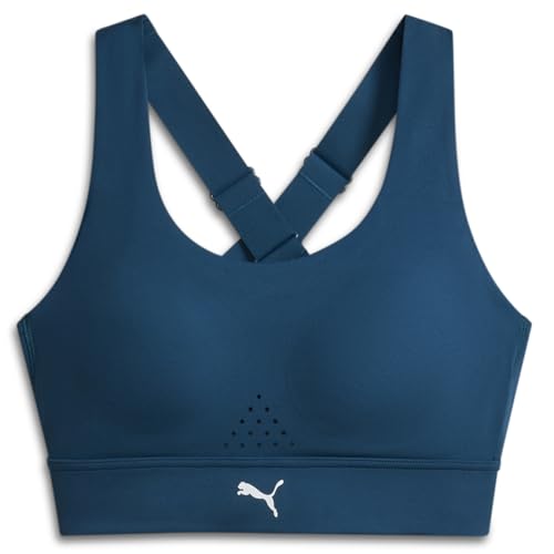 Puma-Womens-Pwrbreathe-Run-Sports-Bra-Running-Casual-Breathable-Blue-Size-XS