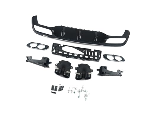 Difusor de parachoques trasero Benz W213 AMG E53 Style 2016-2020 con puntas de escape deportivas