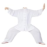 Leeonway Traje De Artes Marciales para Hombres,Tang Traje De Artes Marciales Kung Fu,Traje Hombre De Tai-Chi,CóModo Y Transpirable,Adecuado para Tai-Chi,Kung Fu Y Ocio
