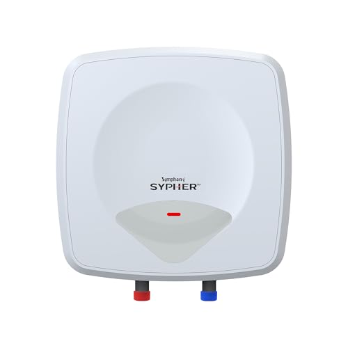 Image of Symphony SYPHER 25 Litre Storage Water Geyser | BEE 5 star Rating Water Heater | 2KW Heating | Glassline Tank | 8 Bar Pressure Compatibility | Warranty: 7 Yr Tank, 3 Yr Heating element, 2 Yr Product