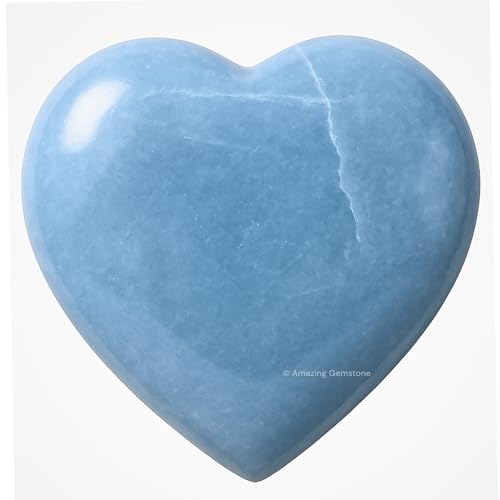 Amazing Gemstone Angelite Crystal Heart...