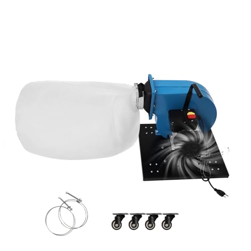 1HP Portable Dust Collector with Wheels for Woodworking