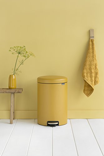 Image of Brabantia newIcon Sense of Luxury Pedal Bin, 20 L - Mineral Mustard Yellow