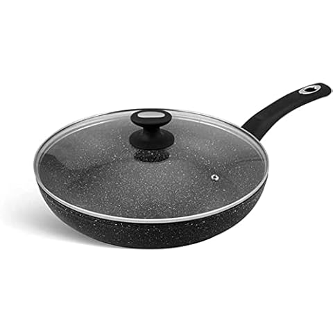Frying Pan with Lids Non Stick 30 cm 28 cm 26 cm 24 cm 22 cm 20 cm Gas Electric Ceramic Induction Frying Pan Marble Granite Fry Pan Non Stick with Lid Cover