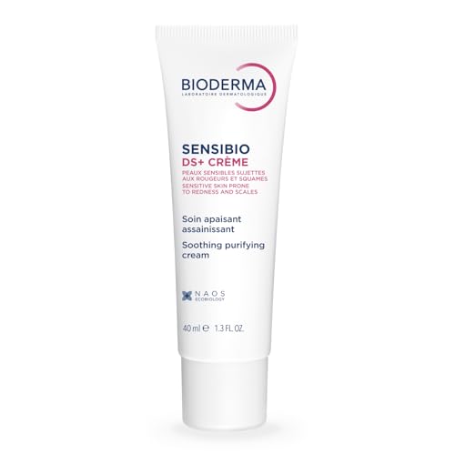 BIODERMA Sensibio DS+ Creme - beruhigende und klärende Pflege, gegen Rötungen und schuppige Haut - empfindliche Haut - von Dermatologen empfohlen - Tube 40 ml