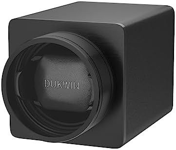DUKWIN Remontoir de montre simple/double avec double alimentation, coussin de montre flexible, moteur super silencieux, boîte de montre rotative en bois et étui pour voyage et meilleur cadeau pour
