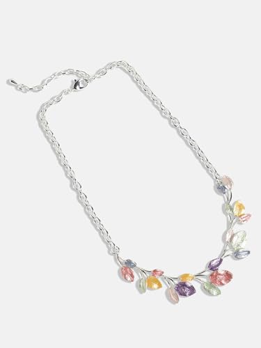 Juego de joyas de hojas pastel en plata y latón talla S 3