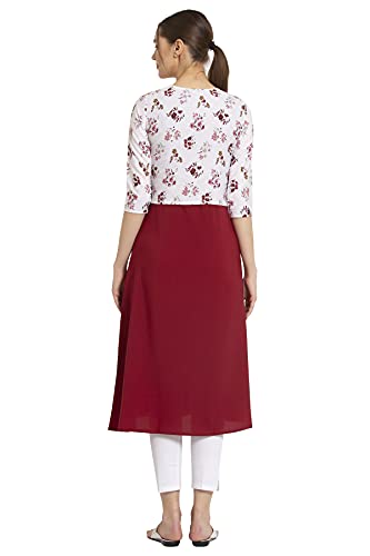 Image of ALC Creation Women's Skinny Kurta (ALC4045MAROON Maroon S)