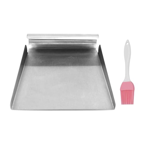 Anwangda Cuchara para verduras, espátula de cocina de acero inoxidable, ayuda doméstica multiusos para recoger verduras cortadas, servicio de hielo y bebidas, apto para uso comercial