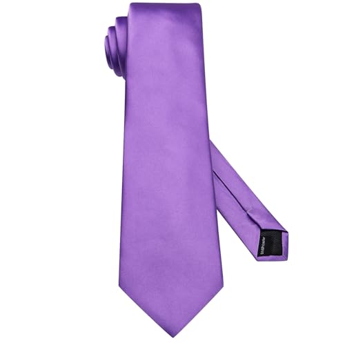 Image of Hi-Tie 5Pcs Mens Solid Color Silk Tie Satin Pretied Bowtie Lapel Pin for Men Handkerchief Cufflink Wedding Gift Box