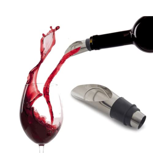 Tampa Rolha Funil Garrafa De Vinho Em Inox Com Bico Dosador Clink