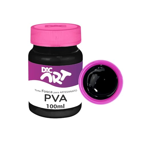 DAC ART - Tinta PVA Fosca 100ml - Preto