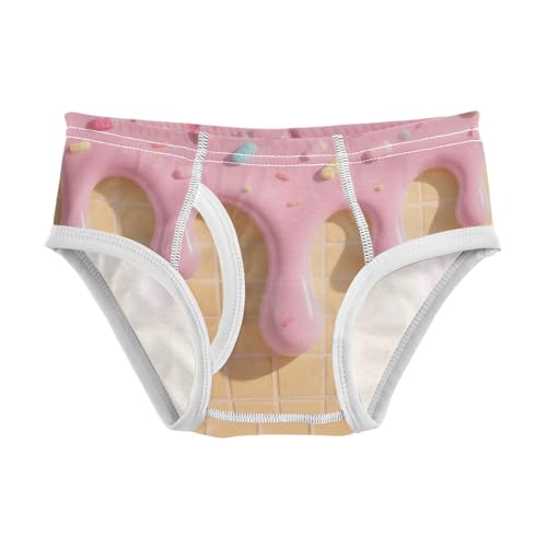 visesunny Boys Cotton Underwear Pink 3d Candy Ice Cream Printed Toddler Soft Training Briefs Size 2T-8Y for Kids