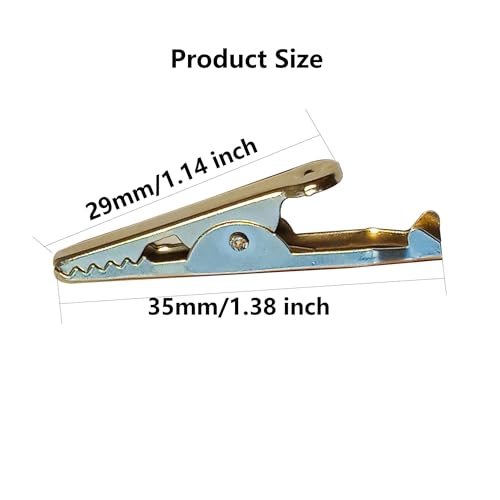 Image of Alligator Clip Adapter Clamp Jumper Test Kit Helper Alligator | Clip for Electrical Equipment with Protective Insulation Cover 1.38 inch /35mm 20pcs