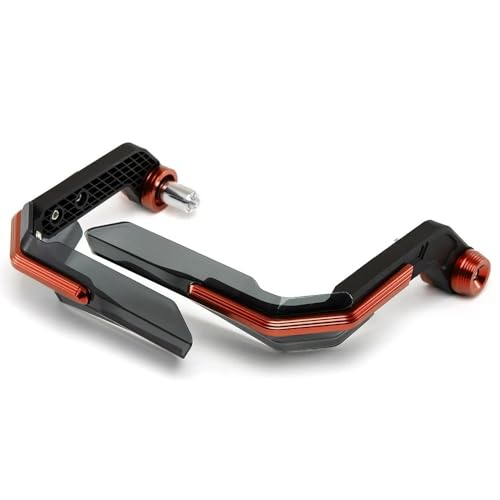 Protège-mains moto universels orange pour éviter la casse des leviers en dirt bike