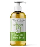 Brittanie's Thyme Organic Natural Hand Soap, 16 oz (Bergamot & Lime) Moisturizing Castile Soap Made