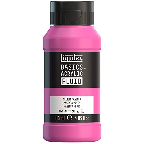 Liquitex Basics Acrylic Fluid Paint,118ml Bottle (Medium Magenta)