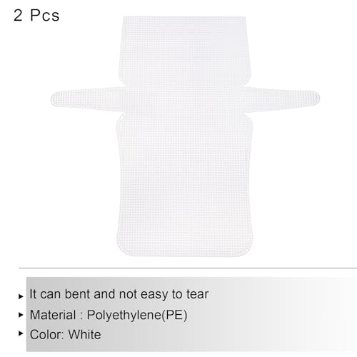 Image of MECCANIXITY 2Pcs Plastic Mesh Canvas Sheet 6 Count 41.5 cm / 16.3 inch for Crochet Bag Making Crossbody Bag Blank Canvas for Embroidery Needlepoint, Bag, Knit Crochet Mesh, White