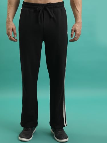 Image of Highlander Men's Solid Trackpants | Relaxed Straight fit|Knitted| Track Pants | Track Pants for Men | Men Track Pant | Men Track Pant Stylish | Sports | Gym wear