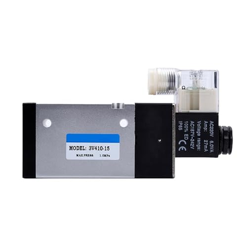 Électrovanne pneumatique 3V410-15 robuste en alliage d'aluminium