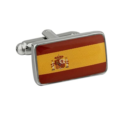 Mancuernillas hombre bandera española rojo y amarillo miniatura 3