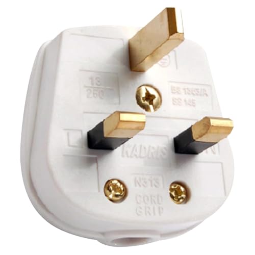 Kadris 13A 3 Pin UK Fused Plug White