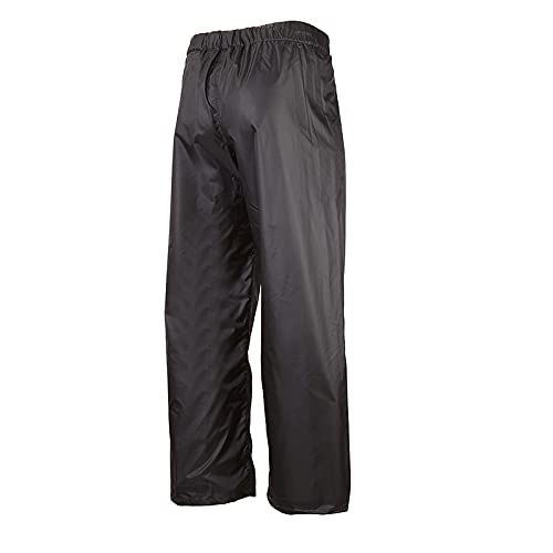 ROLReoutlook Unisex Plain Reversible Waterproof Rain Pant/Loose Fit Trouser Black
