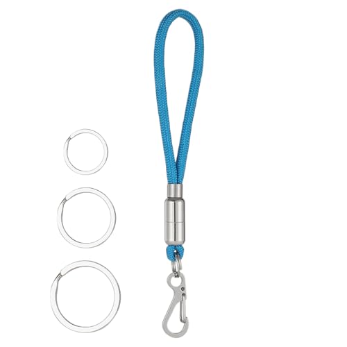 Survival Key Ann Heavy Duty Lanyard | Karabiner Clip Lanyard Werkzeug Zubehör Feuerstarterseil Zubehör Utility-Leine, blau, Consulte la descripción