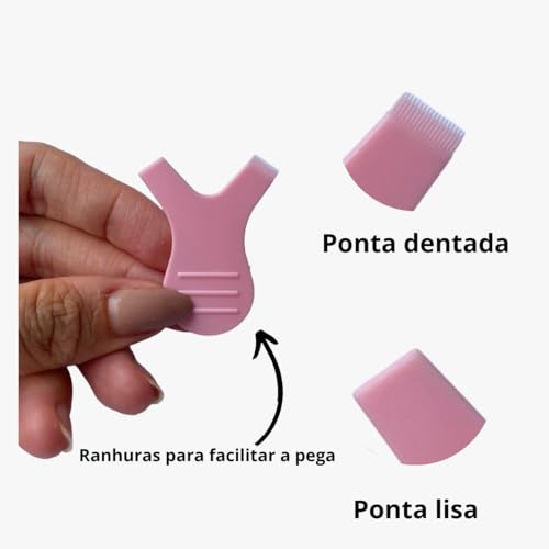 Star Colors Kit de 2 Espátulas Plásticas para Lash Lifting, Permanente e Alongamento de Cílios, Pent