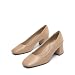 Imagen de DREAM PAIRS Zapatos de Bajo Tacón Cómodos Mujer Zapatos de Salón Zapatos de Vestir Punta Cuarada con Tacón Ancho Desnudo