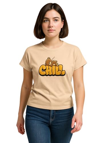Image of HELLCAT Mulitcolor Trendy Printed Body Fit T-Shirt for Women | Pack of 1 T-Shirt